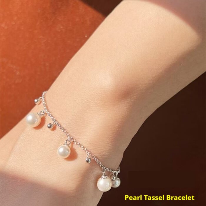 Women's Starry Pearl Tassel Bracelet Bracelet